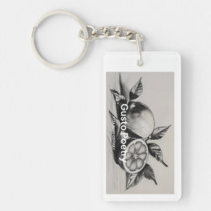 Lemon & Orange Gusto Poetry Key Ring