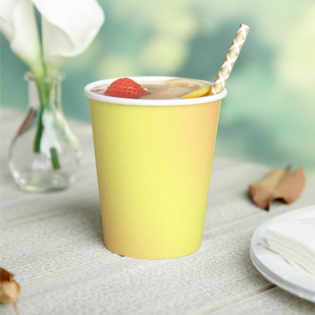 Lemon Orange Texture Color, Paper Party Cups (Insitu)
