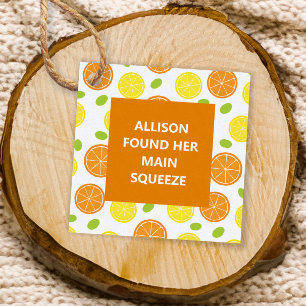 Lemon & Orange Wedding Bridal Shower Main Squeeze Favour Tags