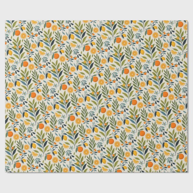 Lemon Orchard Dream Wrapping Paper (Flat)