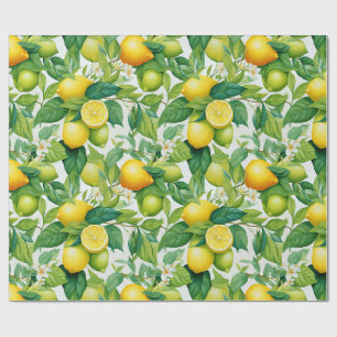 Lemon Orchard Greenery Gift Wrapping Paper
