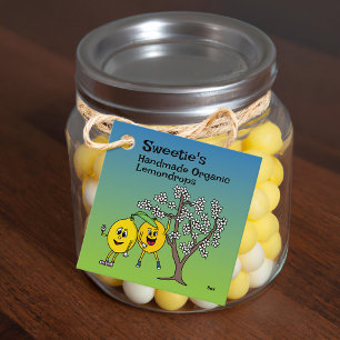 Lemon Pals Funny Cartoon Marmalade Candy and More Favour Tags
