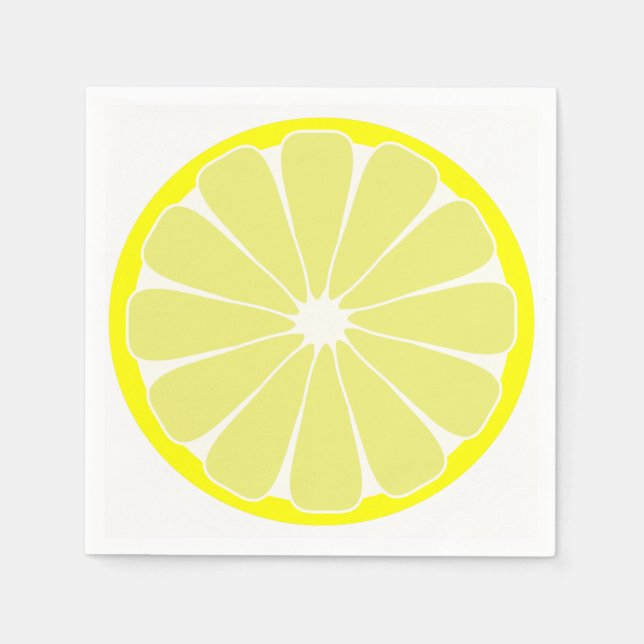 Lemon Paper Party Napkins (Front)