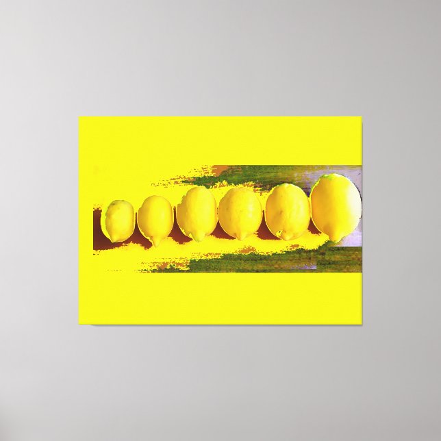 Lemon Parade Abstraction Canvas Print (Front)