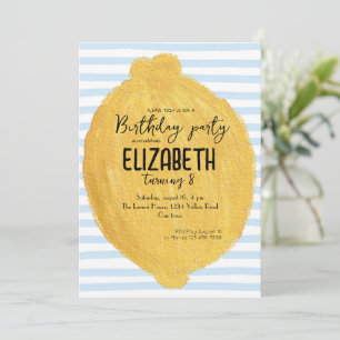 Lemon Party Invite for Kids Birthday