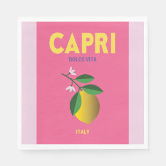 Lemon Party Napkins Capri Italy