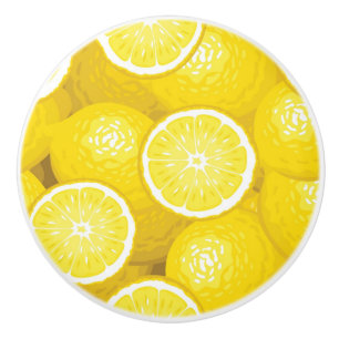 Lemon Pattern 2 Ceramic Knob