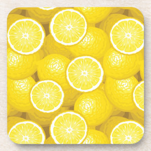 Lemon Pattern 2 Coaster