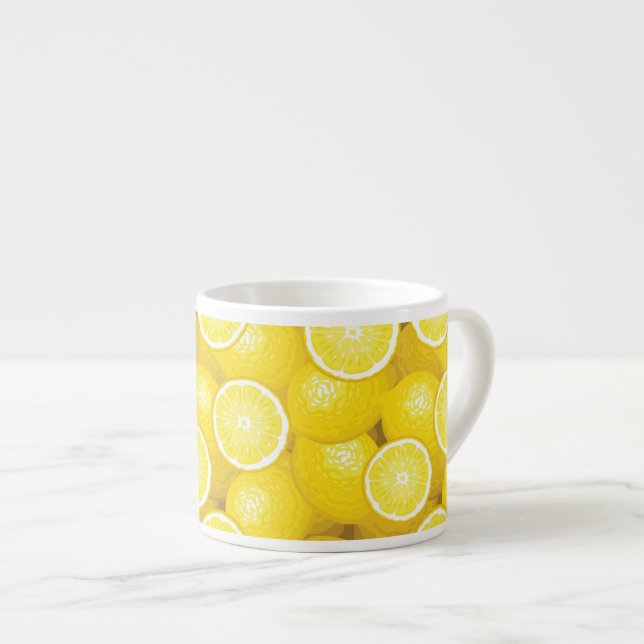 Lemon Pattern 2 Espresso Cup (Front Right)