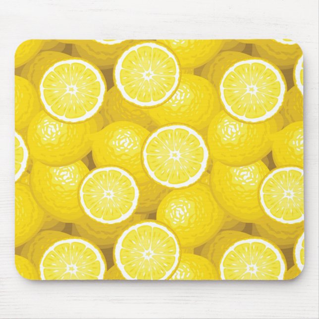 Lemon Pattern 2 Mouse Mat (Front)