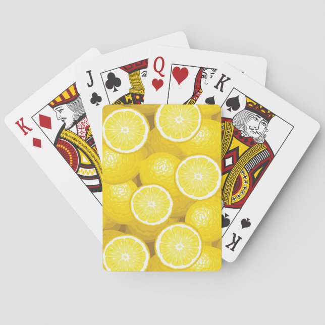 Lemon Pattern 2 Playing Cards (Back)