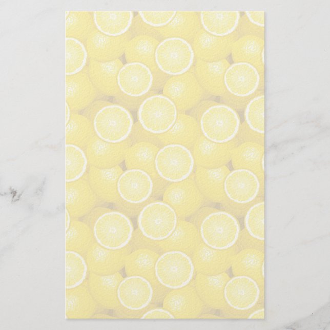Lemon Pattern 2 Stationery (Front)
