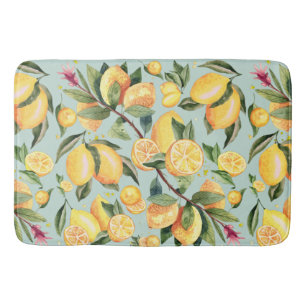 Lemon Pattern Bath Mat