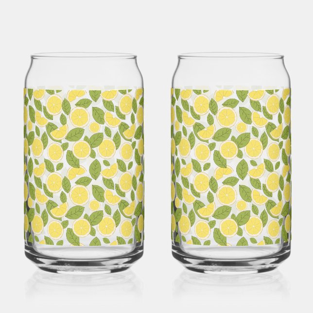 Lemon Pattern Can Glass (Front)
