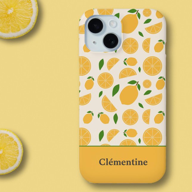 Lemon Pattern  Case-Mate iPhone Case (Lemon Pattern Phone Case)