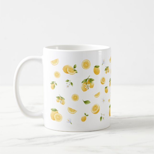 Lemon Pattern Coffee Mug (Left)