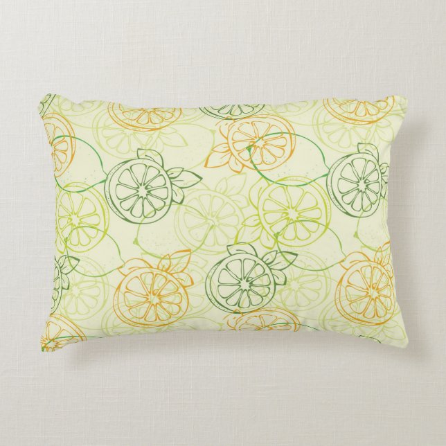 Lemon Pattern Decorative Cushion (Front)
