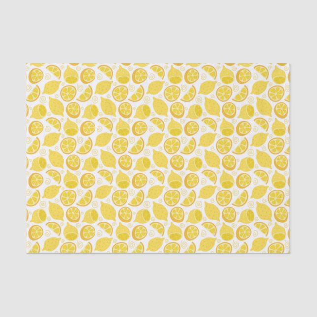 Lemon Pattern Decoupage Tissue Paper (Front)
