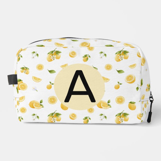 Lemon Pattern Dopp Kit (Front)