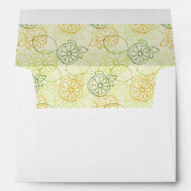 Lemon Pattern Envelope (Back (Bottom))