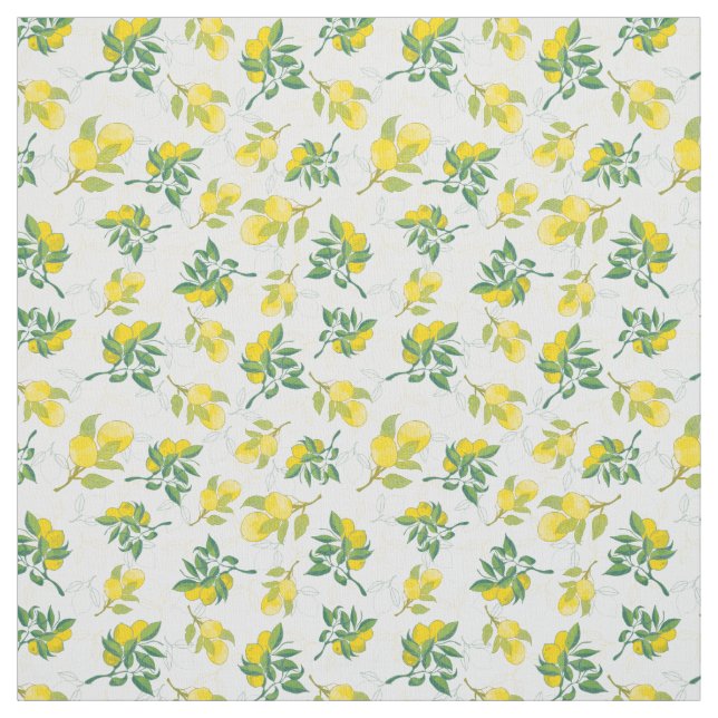lemon pattern fabric (Swatch)