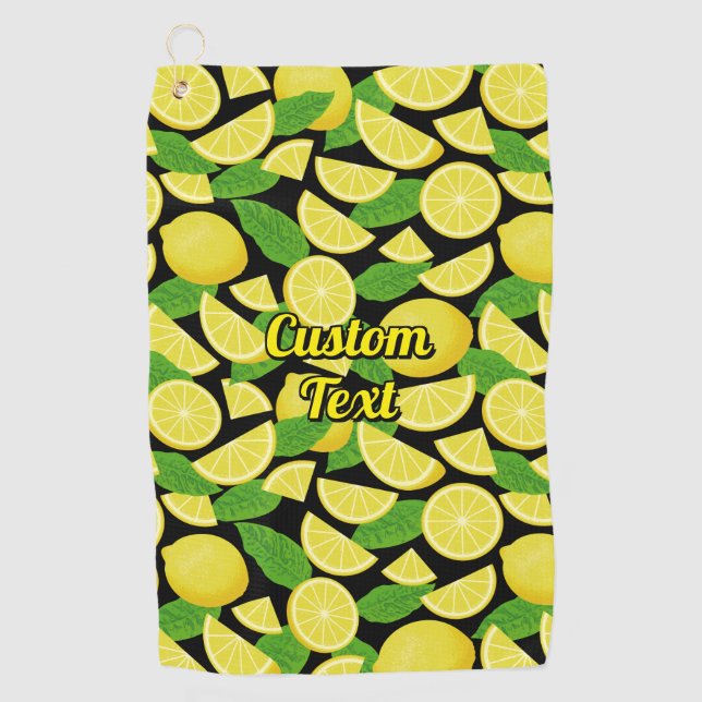 Lemon Pattern Golf Towel (Front)