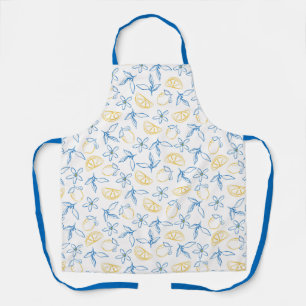 Lemon Pattern Hand Drawn Apron