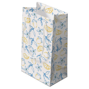 Lemon Pattern Hand Drawn Gift Bag