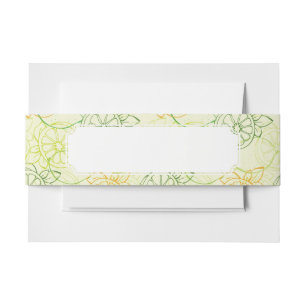 Lemon Pattern Invitation Belly Band