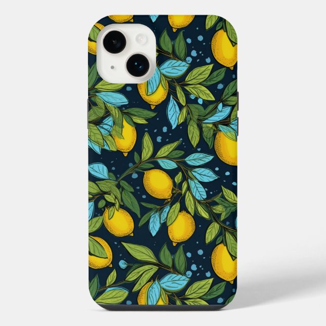Lemon Pattern iPhone Case (Back)