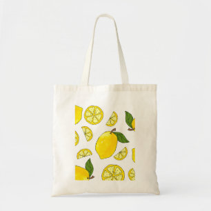 Lemon Pattern Kitchen Artwork Lemon Pattern Fruit Tote Bag