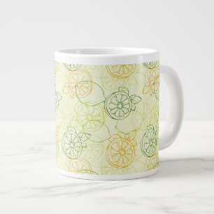 Lemon Pattern Large Coffee Mug