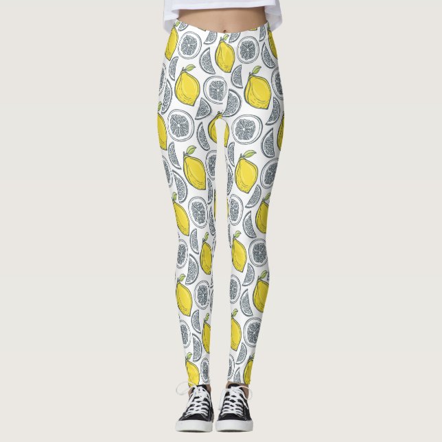 Lemon Pattern leggings (Front)
