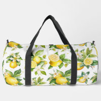 Lemon Pattern, Lemon Flowers, Leaves, Citrus