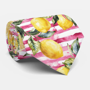 Lemon Pattern Men's Necktie 