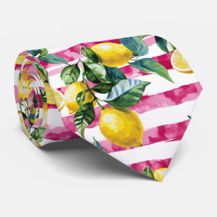 Lemon Pattern Men's Necktie 