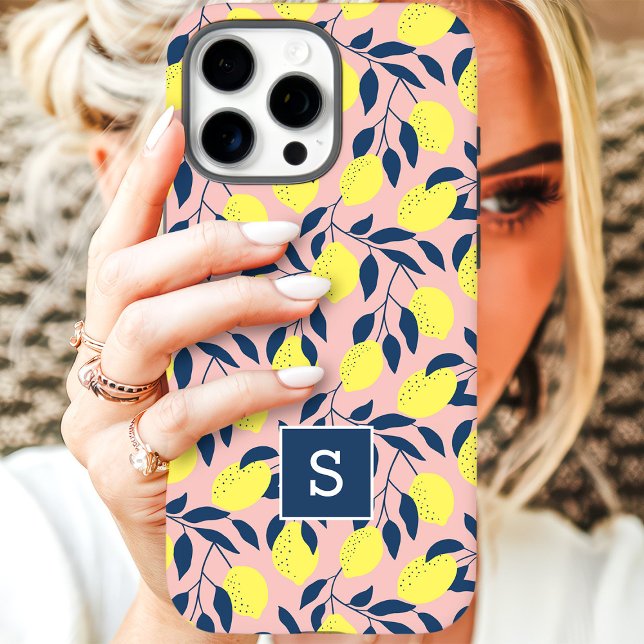 Lemon Pattern Monogram Case-Mate iPhone Case (Creator Uploaded)