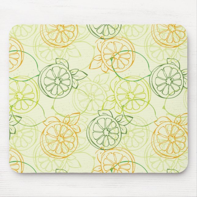 Lemon Pattern Mouse Mat (Front)