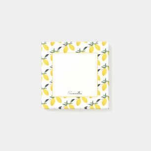 Lemon Pattern Name Post-it Notes