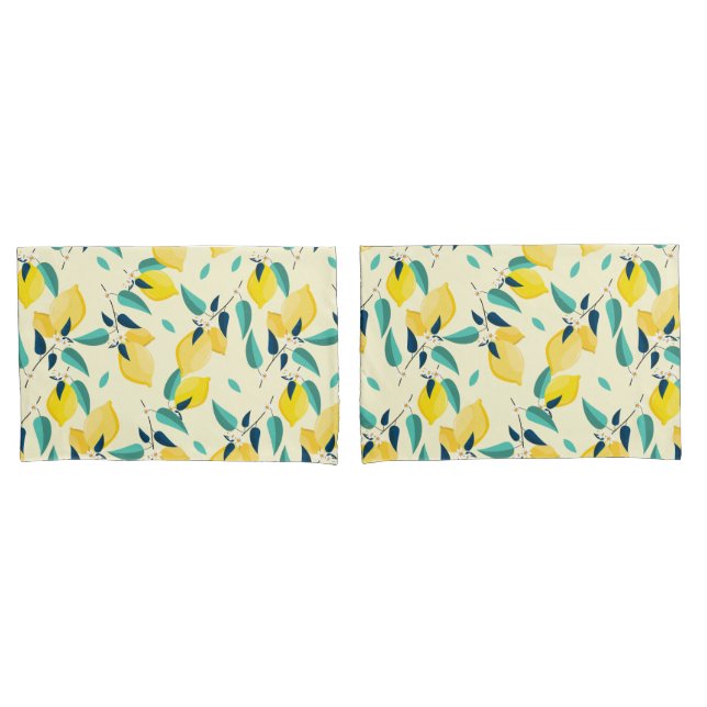 Lemon Pattern Pillowcase (Front-Set)