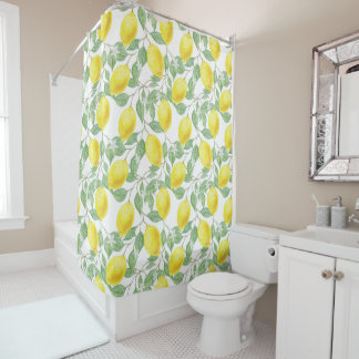 Lemon Pattern Shower Curtain