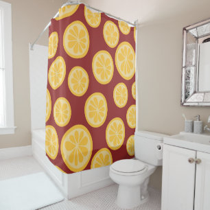 Lemon pattern shower curtain