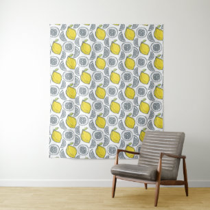 Lemon Pattern tapestries