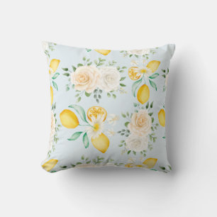 Lemon pattern throw pillow