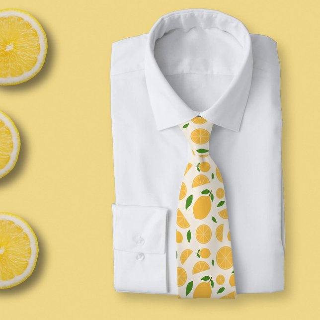 Lemon Pattern Tie (Lemon Pattern Neck Tie)
