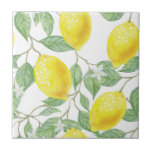 Lemon Pattern Tile<br><div class="desc">The kitchen tile features a lemon background that adds a vibrant and refreshing touch to your kitchen decor. The tile is made of high-quality ceramic material that ensures durability and longevity. Its glossy finish adds a sleek and polished look to your kitchen walls or backsplash. The lemon background adds a...</div>