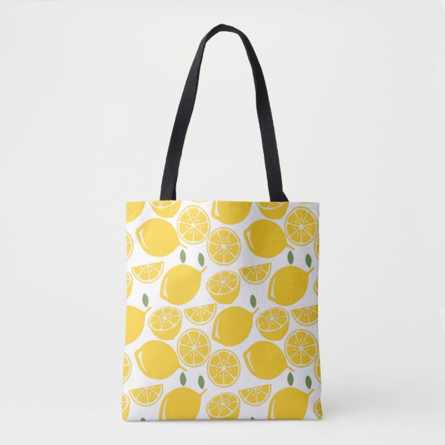 lemon pattern tote bag (Front)