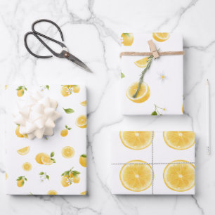 Lemon Pattern Wrapping Paper Sheet