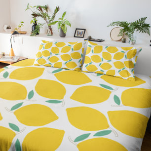 Lemon-Patterned Custom Background Colour Pillowcase