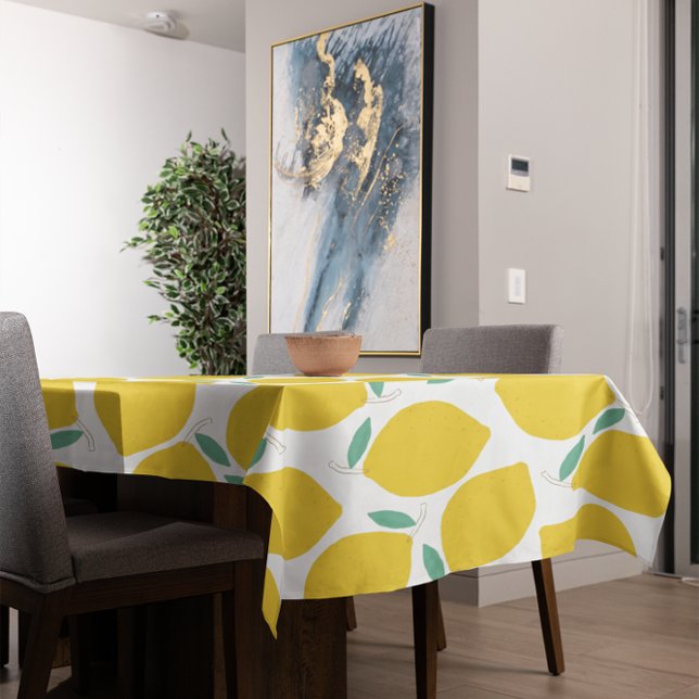 Lemon-Patterned Custom Background Colour Tablecloth (Creator Uploaded)